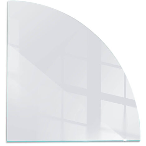 Plaque décorative de protection avec impression sous cheminée pour salon Couleur Gris clair 1/4 100x100 cm