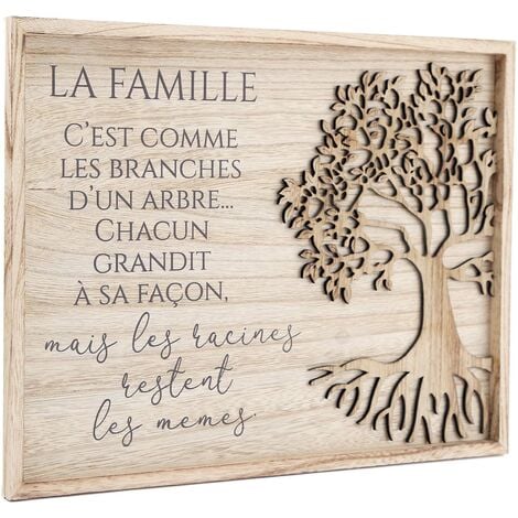 Plaque de porte en bois avec écriture creuse 25x17 cm - Patères, plaques de  porte - Décomania