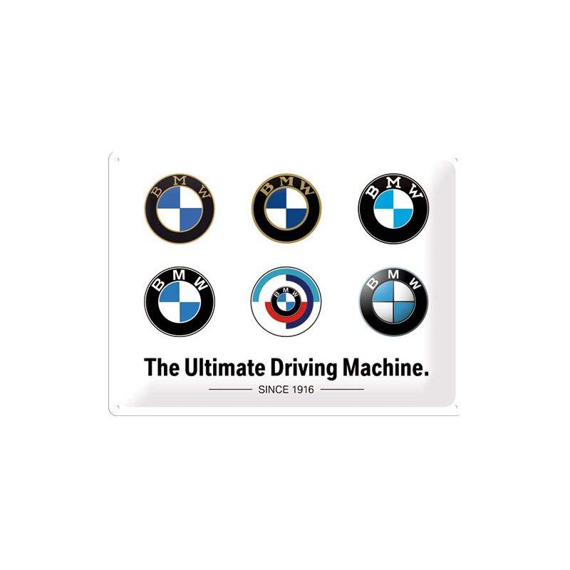 Nostalgic Art - Plaque décorative en métal en relief 40 x 30 cm bmw - Logo Evolution