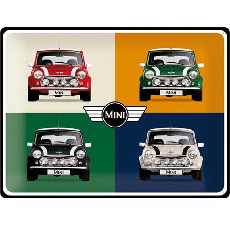 Nostalgic Art - Plaque décorative en métal en relief 40 x 30 cm Mini Cooper Warhol
