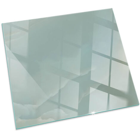 Plaque décorative imprimée pour cheminée protection de sol avec impression décorative Motif marbre délicat Carrée 60x60 cm