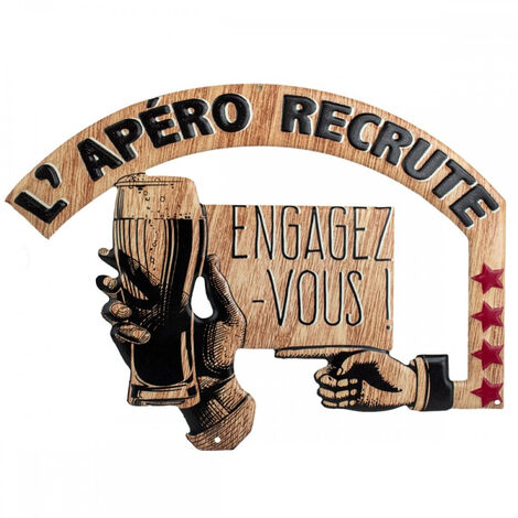 Plaque décorative L'Apéro Recrute