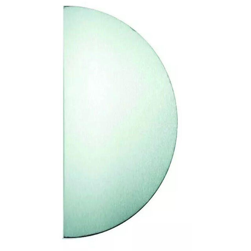 Plaque demi-lune adhésive en inox, fintion satinée