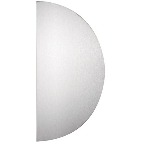 Plaque demi lune aluminium argent 300x150mm épaisseur 10/10 - DUVAL - 11-0102-1620