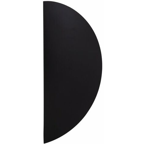 Plaque demi-lune noire 300x150mm – Finition brillante – Système autoadhésif pour installation rapide – Anti-bactérien – 630042N – Wattelez