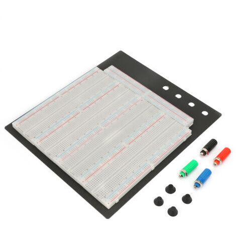 Plaque d'essai électronique, pratique et réutilisable, 3220 points de connexion, conception sans soudure, permettant de gagner du temps lors de la réalisation de circuits électroniques et des tests br