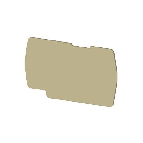 Plaque d'extrémité beige pour borne à ressort 2,5mm² type PushFit - IMO