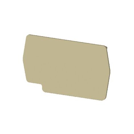 Plaque d'extrémité beige pour borne à ressort 4mm² type PushFit - IMO