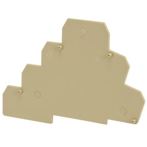 Plaque d'extrémité beige pour borne à trois étages + terre ERT3E - IMO