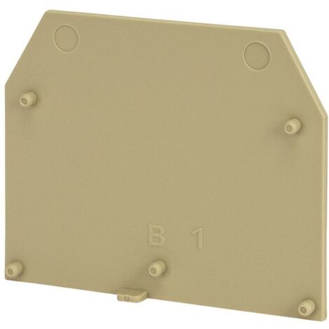 Plaque d'extrémité beige pour borne à vis 16mm² - IMO