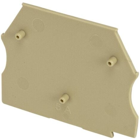 Plaque d'extrémité beige pour borne à vis 2,5 à 10mm² - IMO