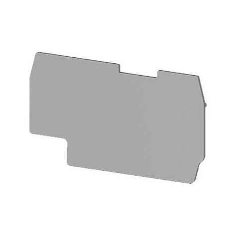 Plaque d'extrémité grise pour borne à ressort 1,5mm² type PushFit - IMO