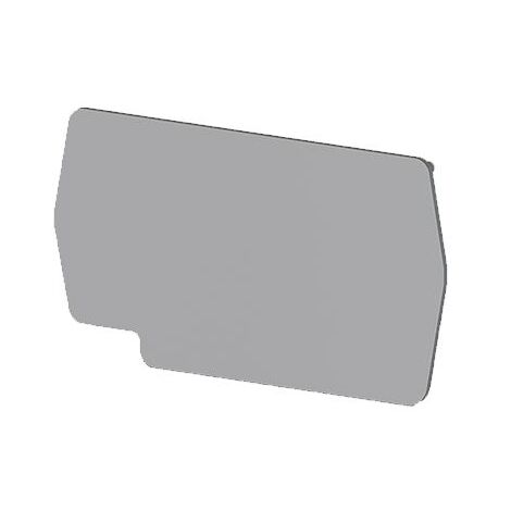 Plaque d'extrémité grise pour borne à ressort 2,5mm² type PushFit - IMO
