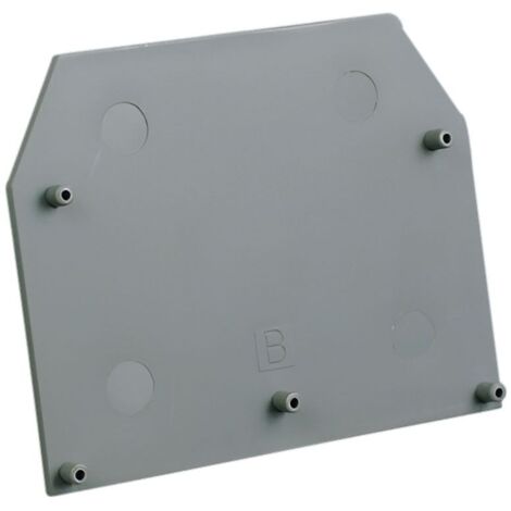Plaque d'extrémité grise pour borne à vis 16mm² - IMO