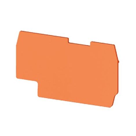 Plaque d'extrémité orange pour borne à ressort 2.5mm² type PushFit - IMO