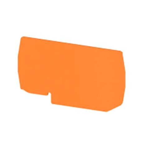 Plaque d'extrémité orange pour borne à ressort 4mm² type PushFit - IMO