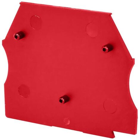 Plaque d'extrémité rouge pour borne à vis 2,5 à 10mm² - IMO