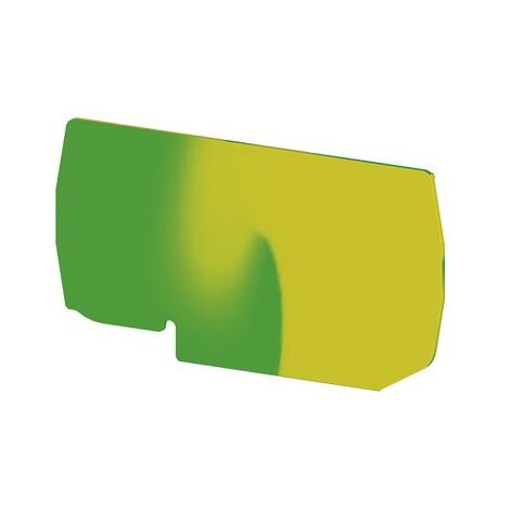 Plaque d'extrémité vert/jaune pour borne à ressort 16mm² type PushFit - IMO