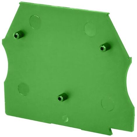 Plaque d'extrémité verte pour borne à vis 2,5 à 10mm² - IMO