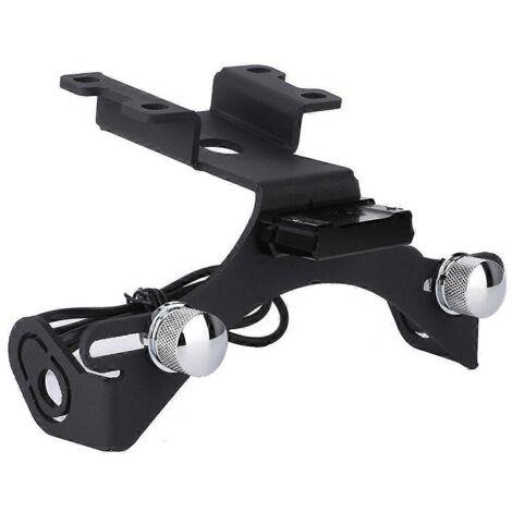 Plaque d'immatriculation arrière avec support de feu arrière LED pour YAMAHA MT-07 / FZ-07 2014-2018 - Porte-plaque réglable, kit d'élimination du garde-boue