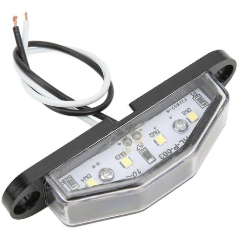 Plaque d'immatriculation LED 4 ampoules 10-30V IP67 étanche durable pour remorque, camping-car, fourgon, camion