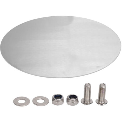 Plaque d'immatriculation ovale pour moto en aluminium de 2,5 mm d'épaisseur, finition brossée, antirouille, universelle, argent
