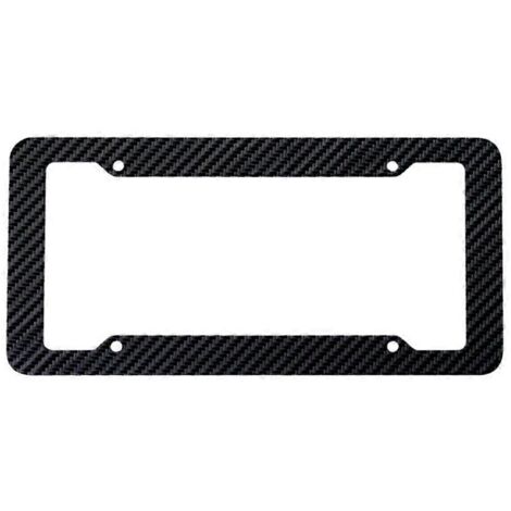 Plaque d'immatriculation universelle en carbone noir, support de plaque d'auto robuste et élégant.