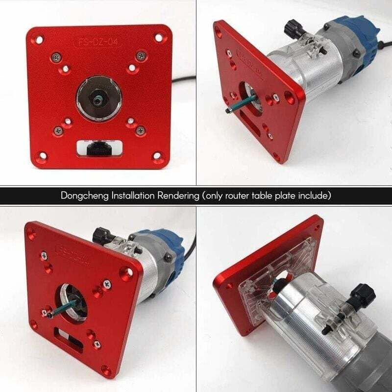 Plaque d'insertion de Tab de routeur RT0700C, 120 120 8mm anneau de coupe en aluminium vis Flip Board pour travail du bois