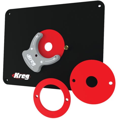 Plaque d'insertion de table de fraisage pré-percée pour Triton avec bagues de niveau - 235 x 298 mm