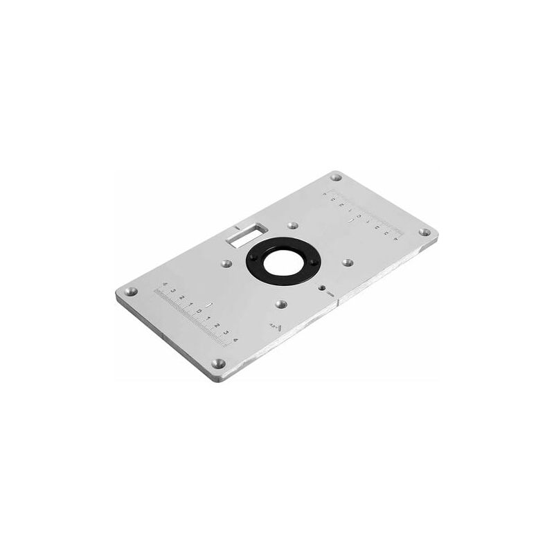 Tigrezy - Plaque d'insertion de table de routeur en aluminium avec 4 anneaux et vis pour bancs de travail du bois 235 120 8mm
