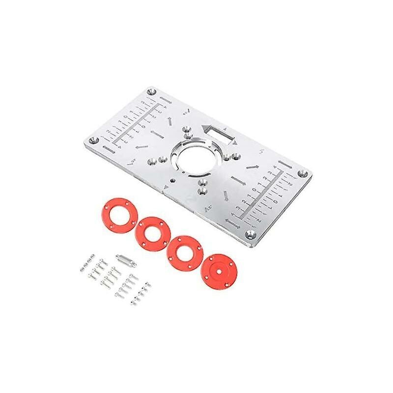 Forehill - Plaque d'insertion de table de routeur, modèles de routeur, machine de coupe Flip Board Machine de coupe du bois, plaque d'insertion de