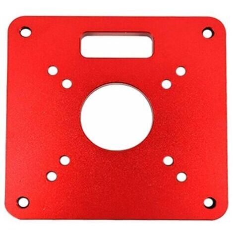 Plaque d'insertion pour défonceuse – Aluminium 120 x 120 x 8 mm – Alignement précis pour toupie – Compatible Makita RT0700C et autres