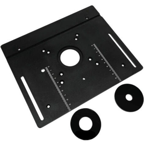 Plaque d'insertion pour table de défonceuse, en alliage d'aluminium, pour le fraisage du bois, outil auxiliaire de gravure, établi de menuisier
