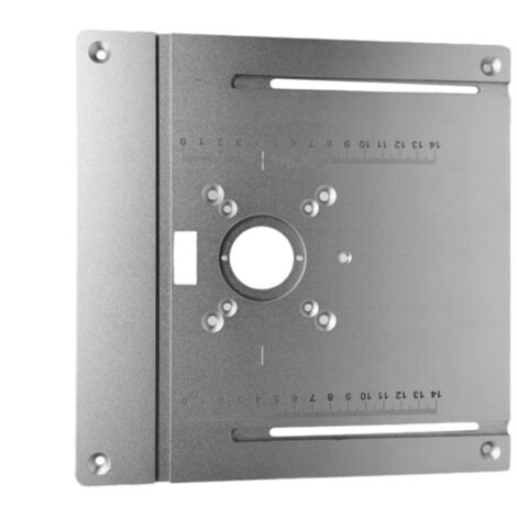 Plaque d'insertion pour table de défonceuse, en alliage d'aluminium, pour le fraisage du bois, outil auxiliaire de gravure, établi de menuisier