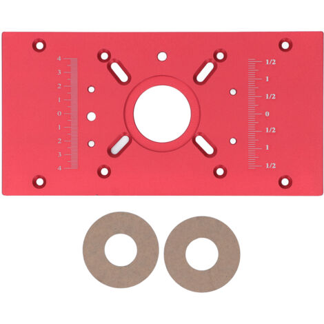 Plaque d'insertion pour table de routage en alliage d'aluminium avec système de levage, accessoire pour travail du bois rouge