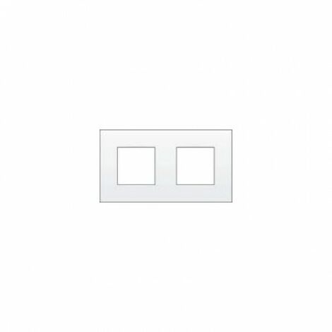 Plaque double intense blanche pour interrupteur et prise – Entraînement 71 mm – Finition esthétique – 12076800 – Niko