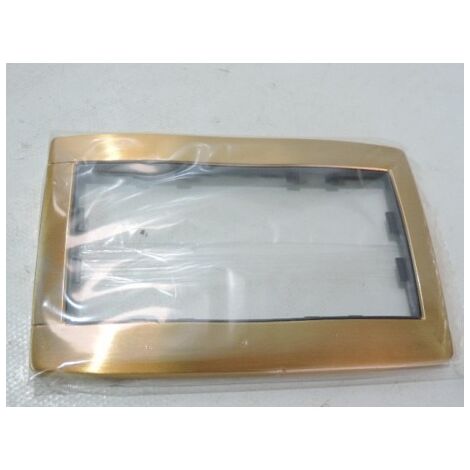 Plaque double Orizon verticale 2 postes entraxe 57mm sans séparation pour appareillage mural KALLYSTA HAGER WK566