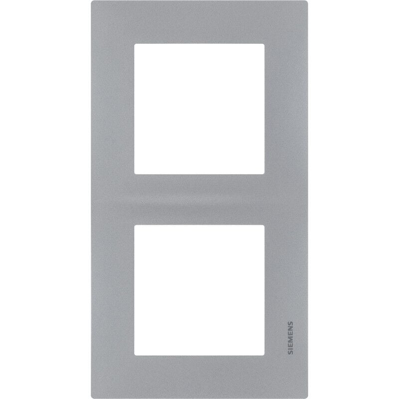 Siemens - plaque delta viva double - silver - dispo 48H SIE004053