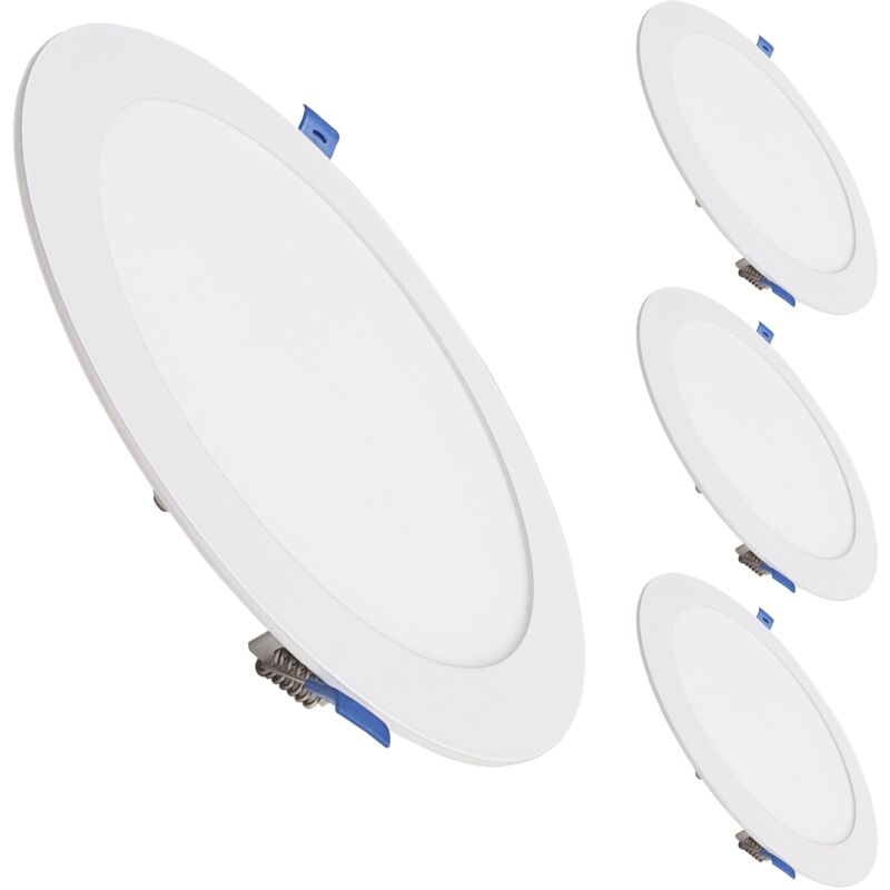 Led Atomant Sl - Panneau led Downlight Circulaire Plate 20W 1800LM Coupe 200mm Blanc Neutre 4500K - Lot de 4 u.