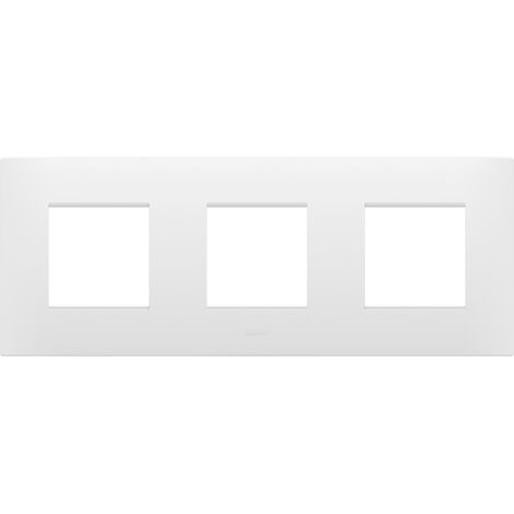 PLAQUE EGO 2+2+2P H BLANC SATIN GEWISS GW16026PW