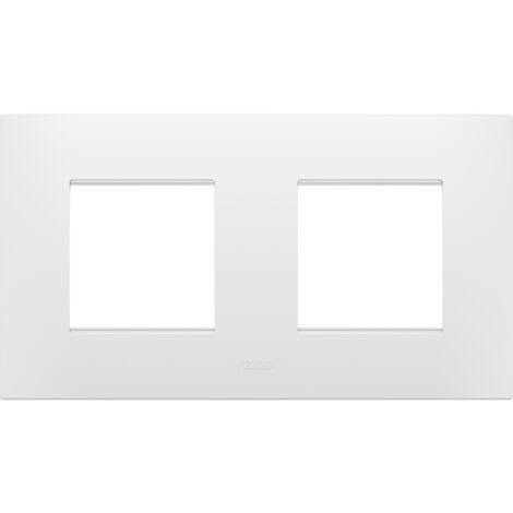 PLAQUE EGO 2+2P H BLANC SATIN GEWISS GW16023PW