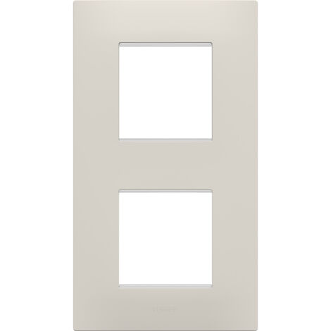 PLAQUE EGO 2+2P V BEIGE NATUREL GEWISS GW16024NB