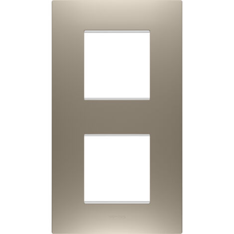 PLAQUE EGO 2+2P V BRONZE CLAIR GEWISS GW16024BR
