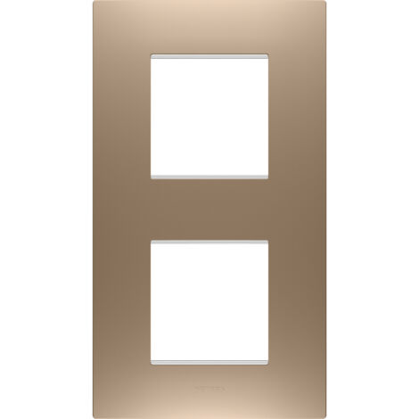 PLAQUE EGO 2+2P V CUIVRE DOUX GEWISS GW16024CS