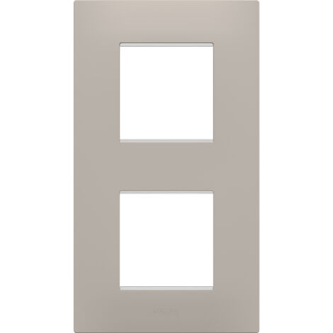 PLAQUE EGO 2+2P V SABLE FONCÉ GEWISS GW16024DS