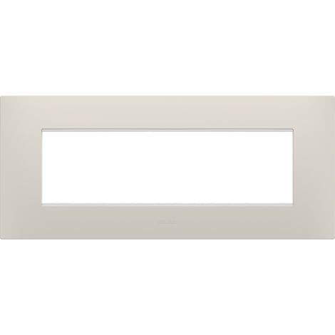 PLAQUE EGO RECT. 7P BEIGE NATUREL GEWISS GW16007NB