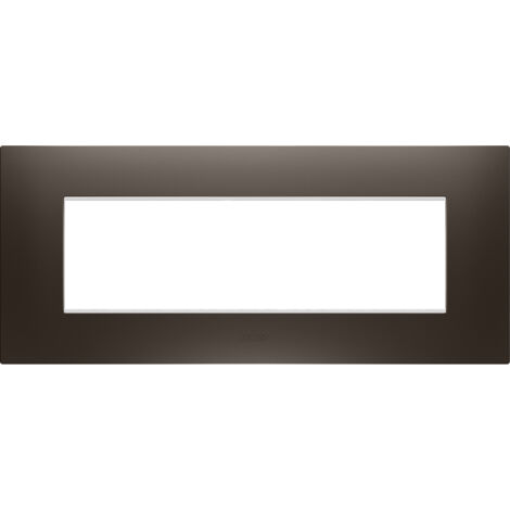 PLAQUE EGO RECT. 7P TEINTE MARRON GEWISS GW16007BS