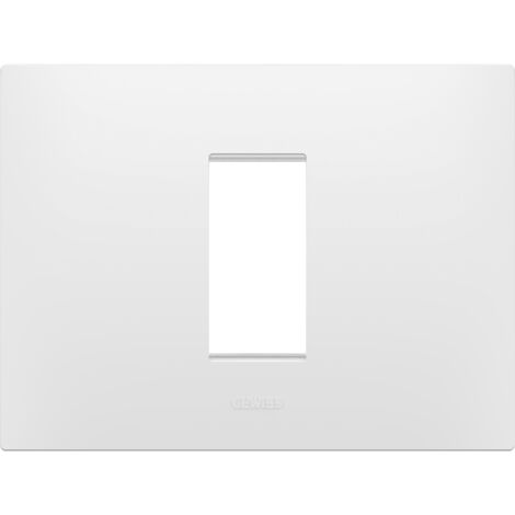 PLAQUE EGO RECTANGULAIRE 1P BLANC SATIN GEWISS GW16001PW