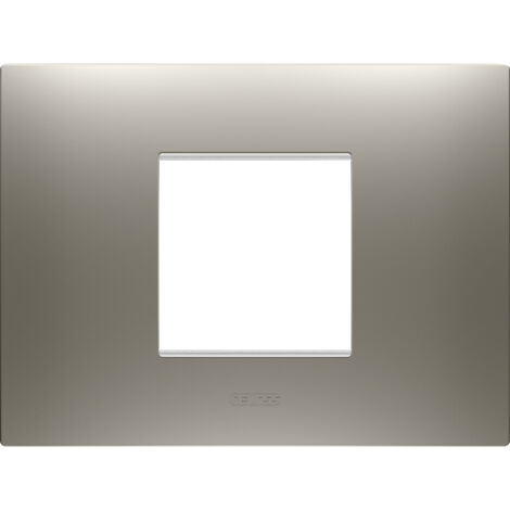 PLAQUE EGO RECTANGULAIRE 2P ACIER GEWISS GW16002ST