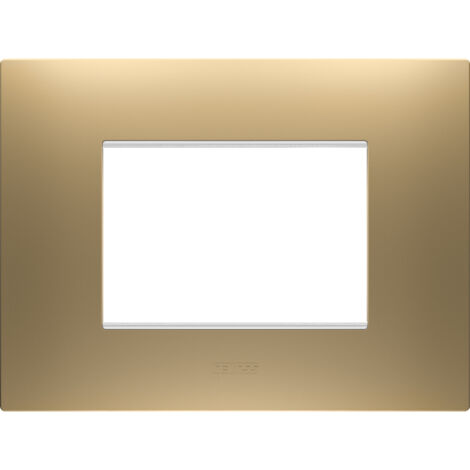 PLAQUE EGO RECTANGULAIRE 3P OR GEWISS GW16003SG